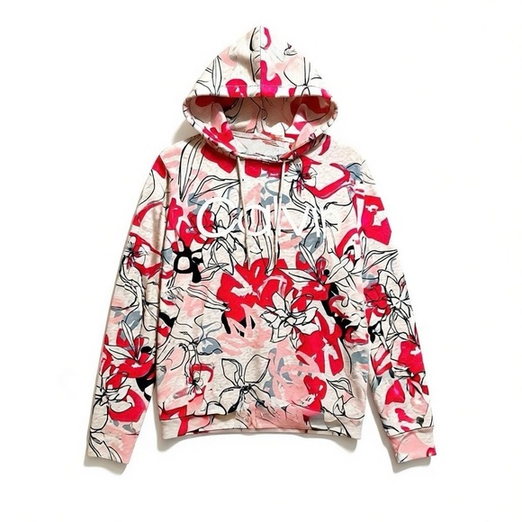 Calvin Klein Tops - Calvin Klein Performance Floral Hoodie Women’s Large W Logo Athleisure Pullover